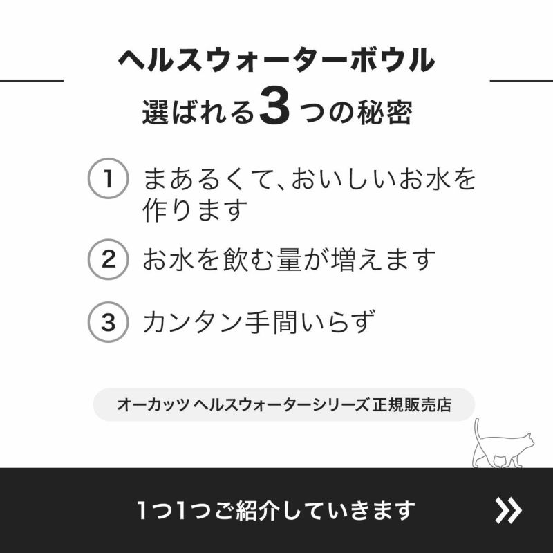 猫が水を飲まない対策に。水飲み陶器ヘルスウォーターボウルS