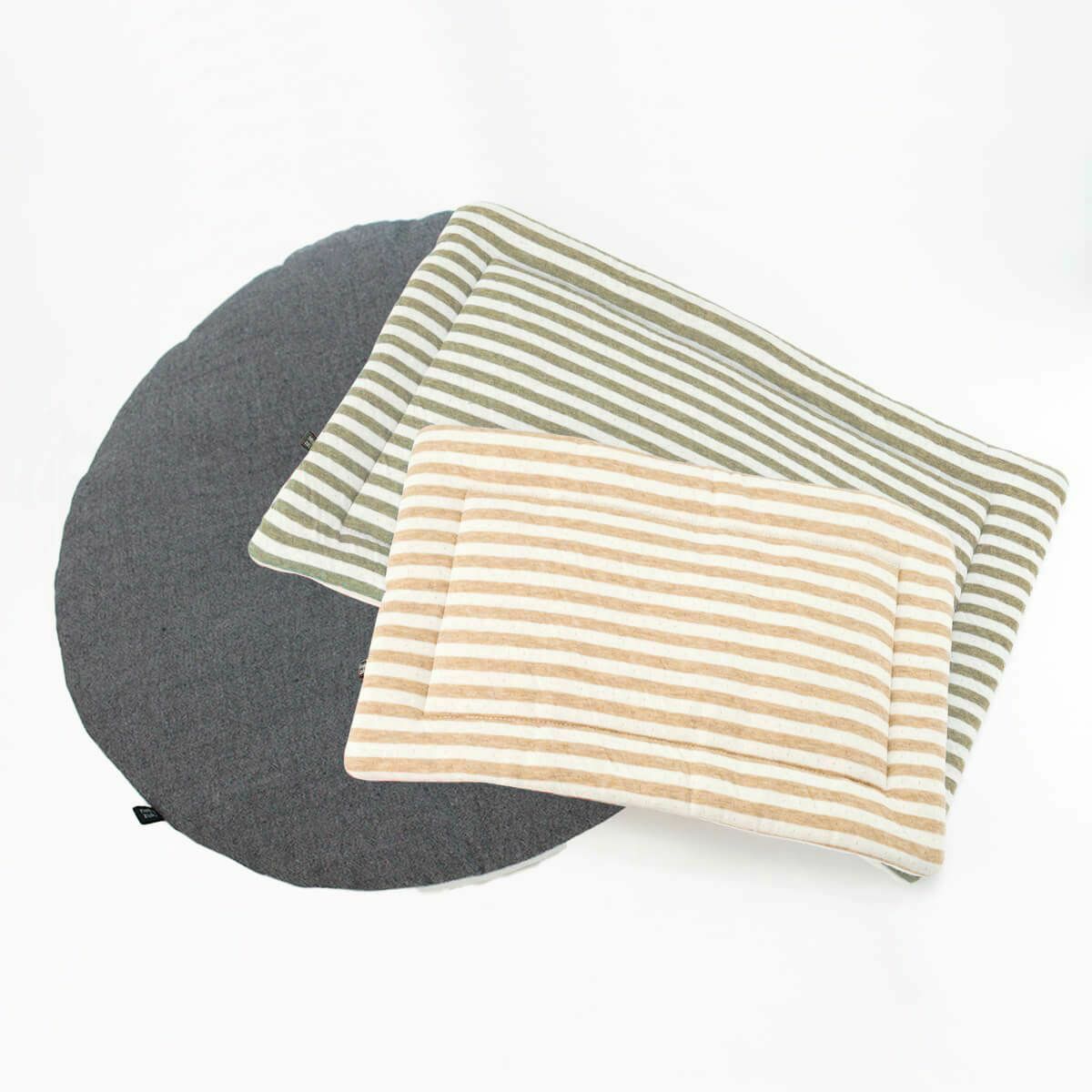 オーガニックコットン使用のリバーシブルマット猫用マットおざぶスクエアS