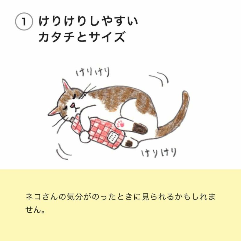 こねこけりけりはけりけりしやすいカタチとサイズ