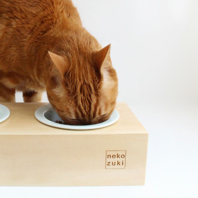 まんま台holeシングル・ダブルの洗い替え用の猫食器　まんまボウルhole用