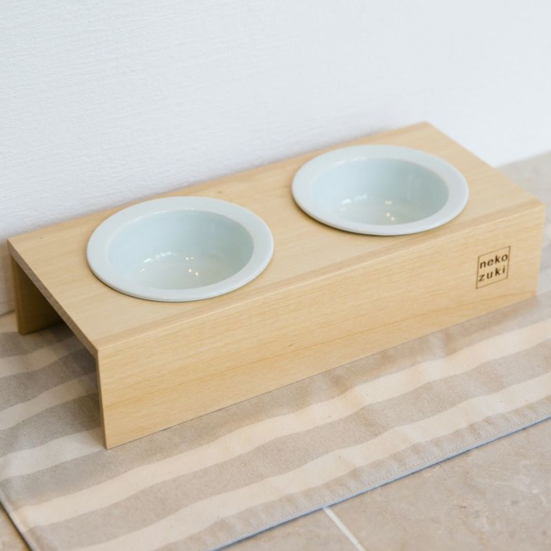 まんま台holeシングル・ダブルの洗い替え用の猫食器　まんまボウルhole用