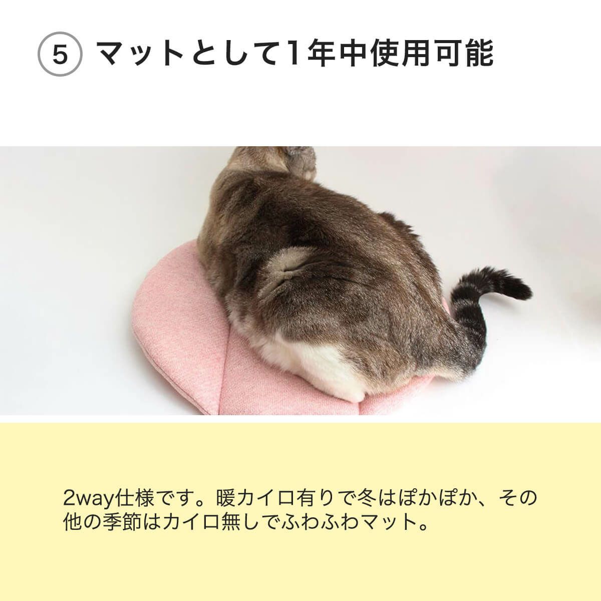 ぽかぽかマットPOCKETはマットとして1年中使用可能