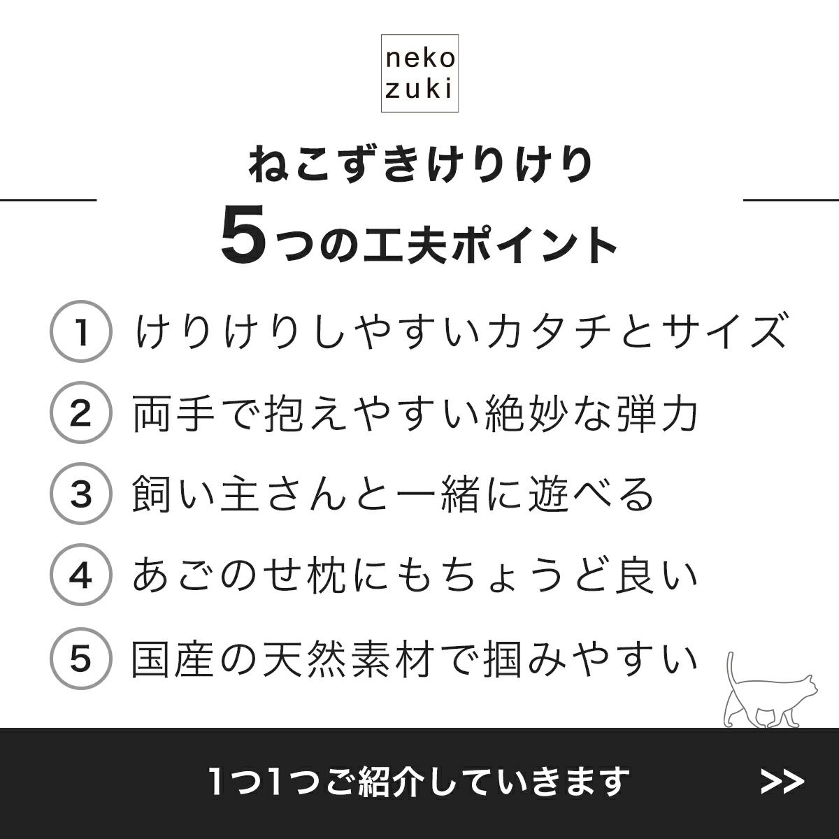 ねこずきけりけり5つの工夫ポイント