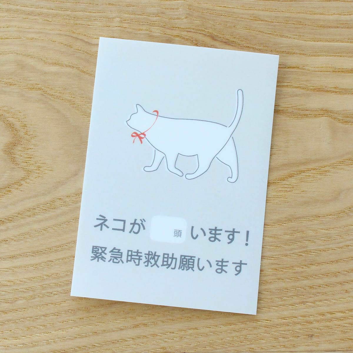 玄関に繰り返し貼ってはがせる特殊素材で便利。飛び出し防止ステッカードアネコいます