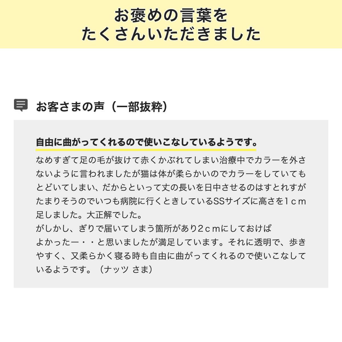フェザーカラー【透明・ソフト】お客様の声