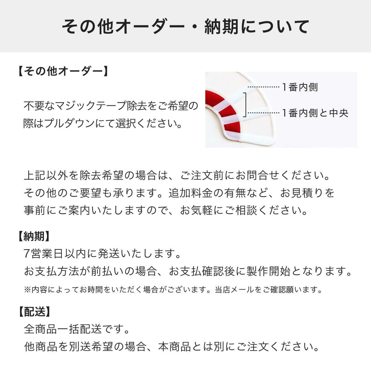 その他オーダー・納期・配送について
