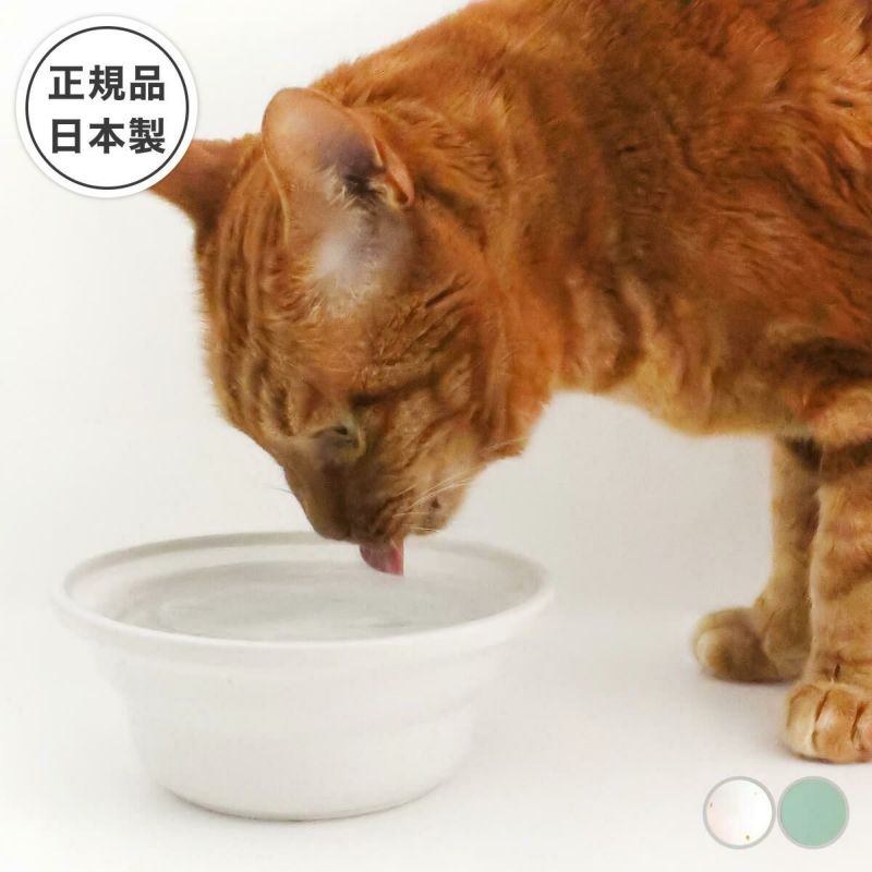 フチ飲み派も飲みやすい猫の食器ヘルスウォーターにゃんマグ