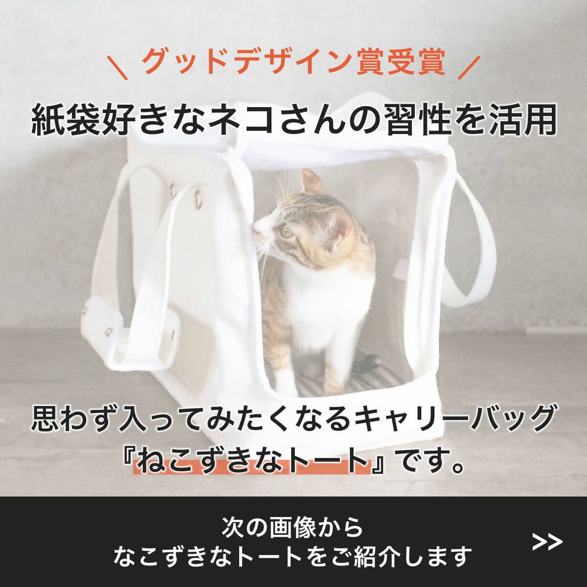 グッドデザイン賞受賞、思わず入ってみたくなるキャリーバッグのねこずきなトート