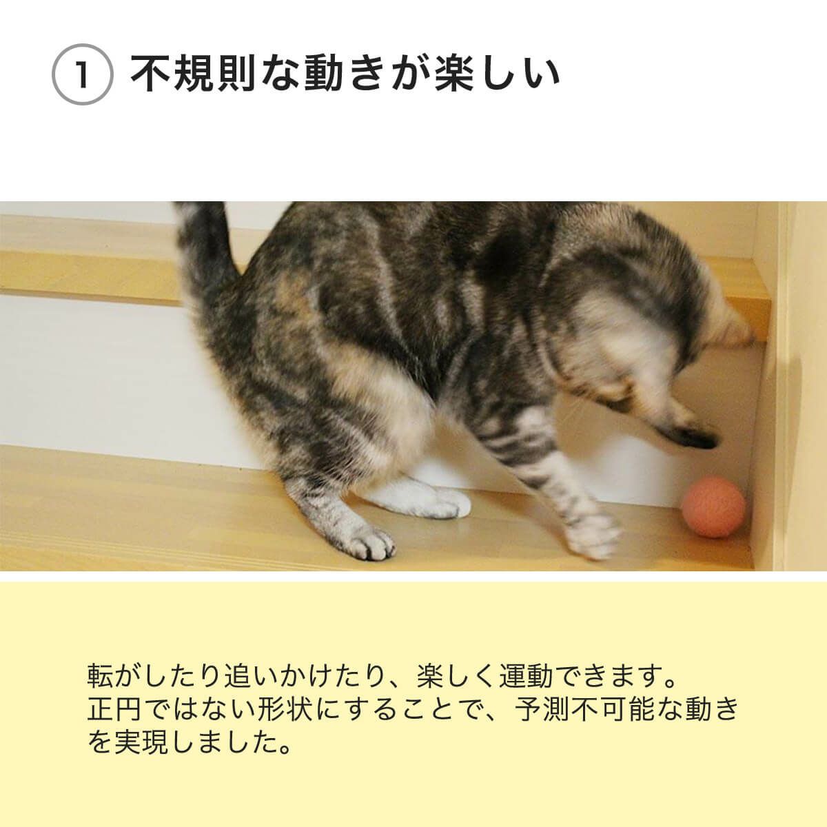 ねこずきころころLARGEは不規則な動きが楽しい