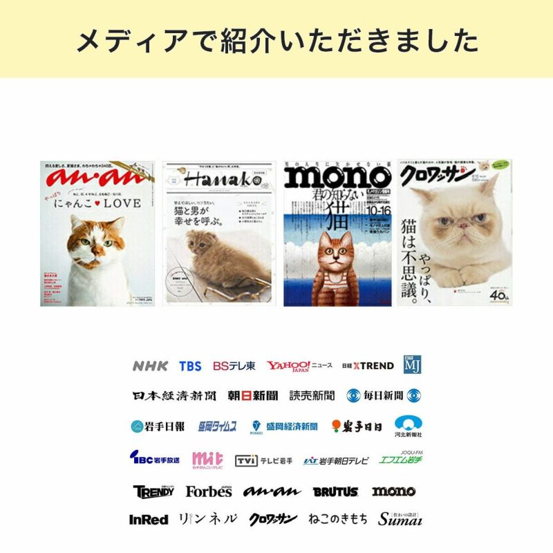 猫用磁器製食器まんまボウルはTV雑誌などメディアで紹介されました