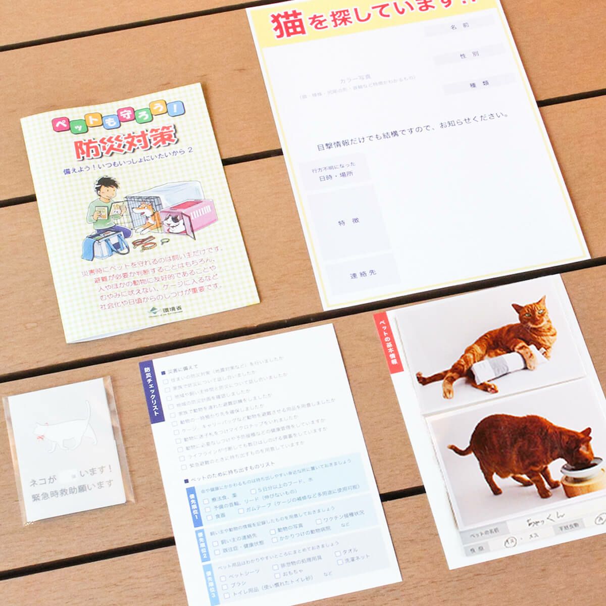 ネコ専用の防災セット。nekozuki防災セット簡易版