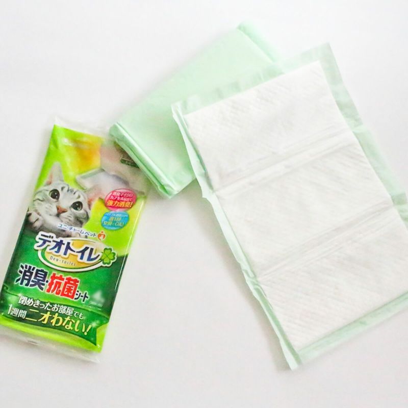 新品デオトイレ 猫トイレ用シート 消臭・抗菌シート4枚入18袋セット　計72枚 楽天市場】尿をしっかり吸収 ニオイの発生を抑制 白色トイレ
