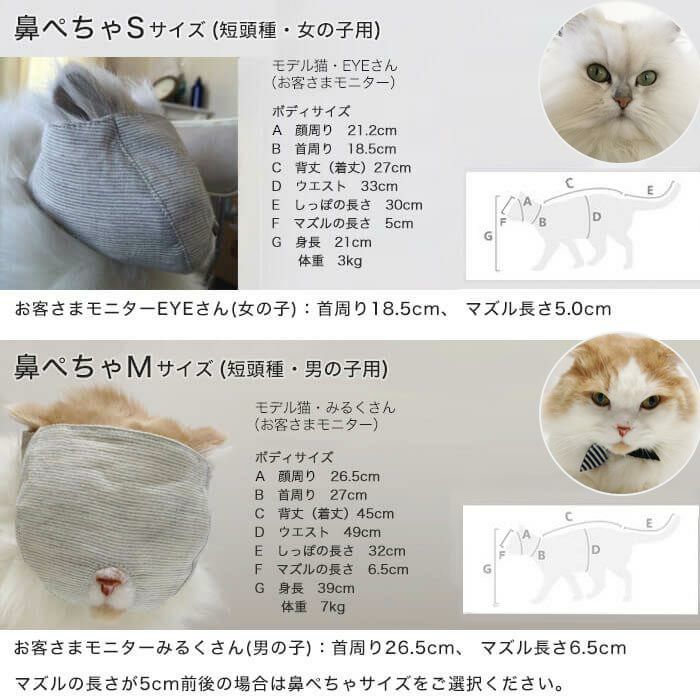 爪切り補助もふもふマスク、鼻ぺちゃ猫さんのサイズ